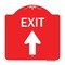 Signmission Designer Series Exit Exit W/ Up Arrow, Red & White Aluminum Sign, 18" H, 18" L, RW-1818-24030 A-DES-RW-1818-24030 - alternate 1